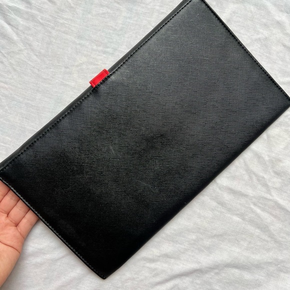 Women’s Blue, Green, Black, and Red Party Clutch with gold Detail - Picture 2 of 6